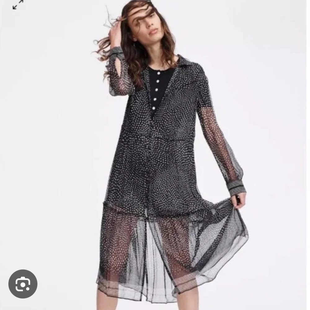 Rag & Bone - Libby dotted silk-chiffon midi dress